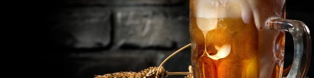 Beer in mug on table