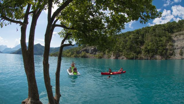 Canoe Lac Serre Poncon Alpes Lenaturographe