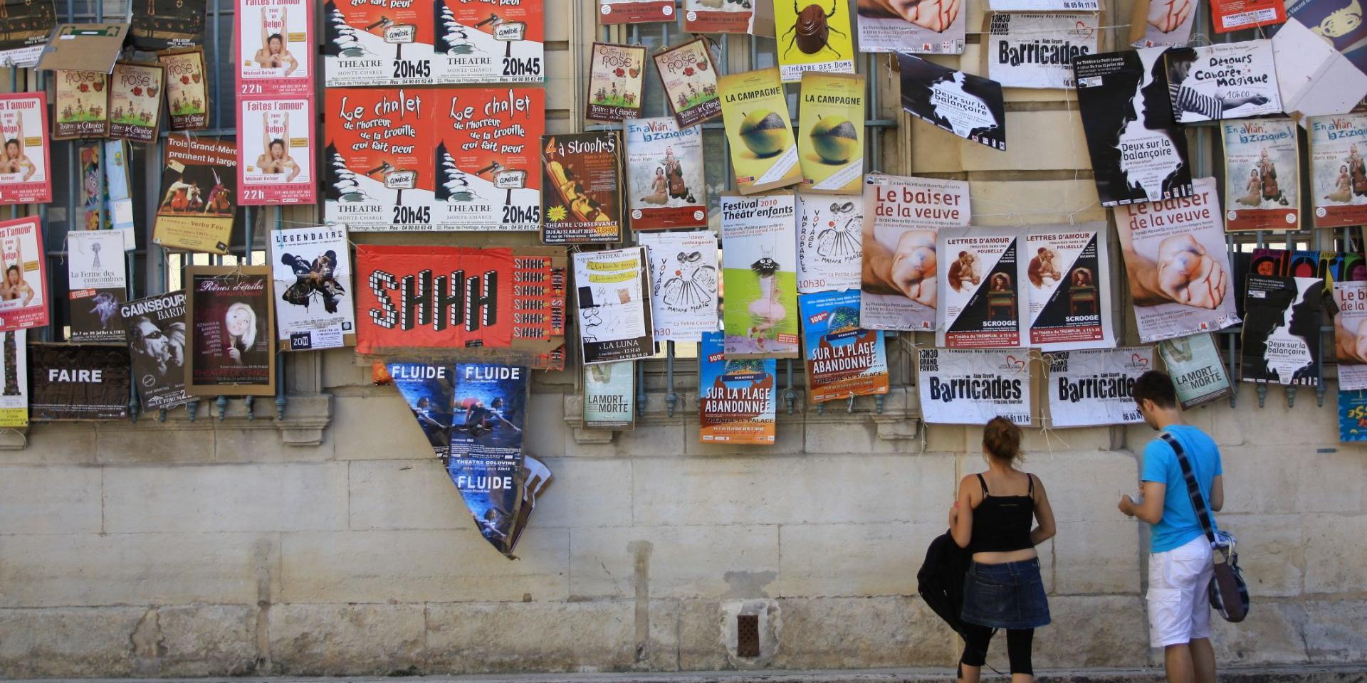 Mur d'Affiches au Festival d'Avignon