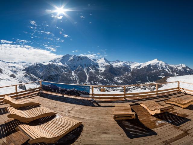 Terrasse Vue Massif Champsaur