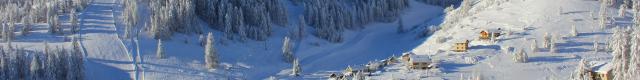 Valberg en hiver sous la neige dans les Alpes