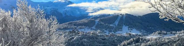 Vallée de l'Ubaye en hiver dans les ALpes