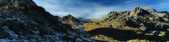 Vallée des Merveilles en hiver dans les Alpes