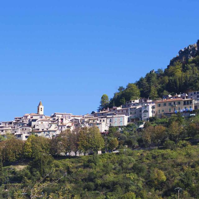 Views of the village of Sainte-Agnès in fine weather
