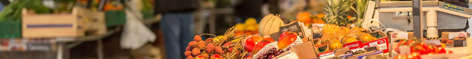Colourful stall at the Antibes market