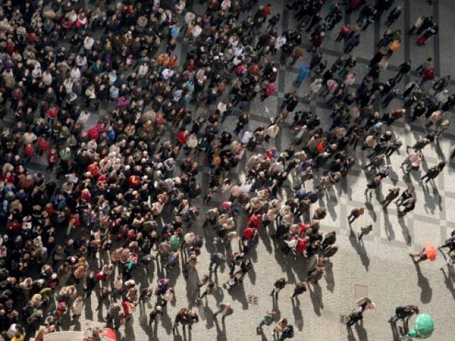 crowd on the road