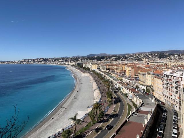 Plan large sur la promenade des Anglais