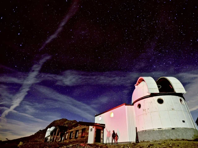 Astronomisches Observatorium des Queyras in Saint-Véran in den Hautes-Alpes.