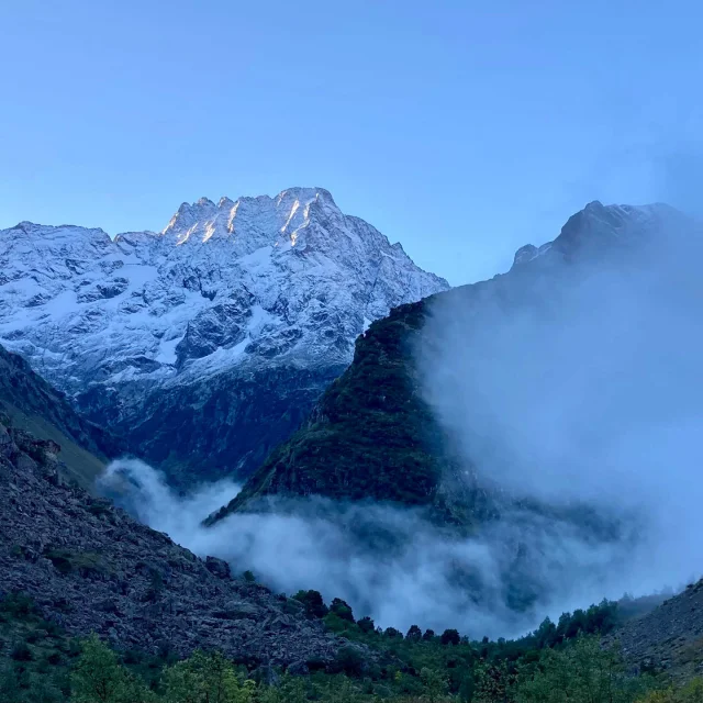 Vue Montagne Valgaudemar Refuge Du Gioberney