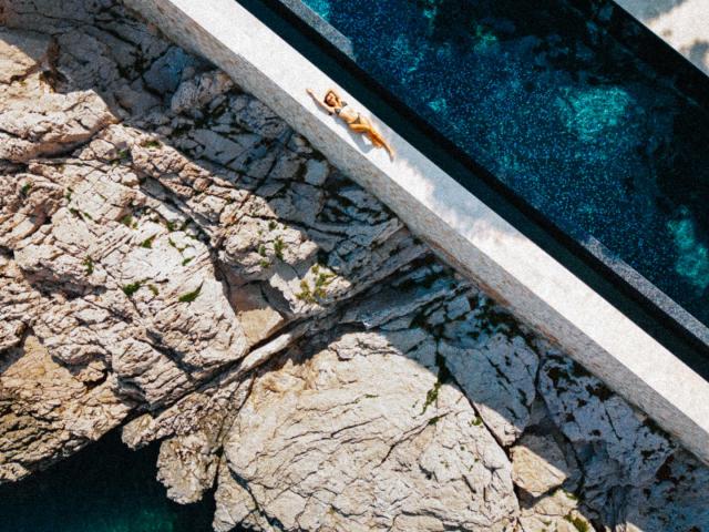 Vueaerienne Piscine Lesrochesblanches Hotel Cassis Provence