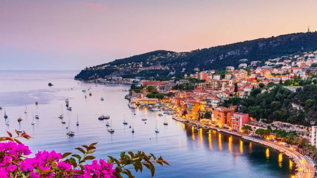 Villefranche Sur Mer Cote Dazur By Night Scstock