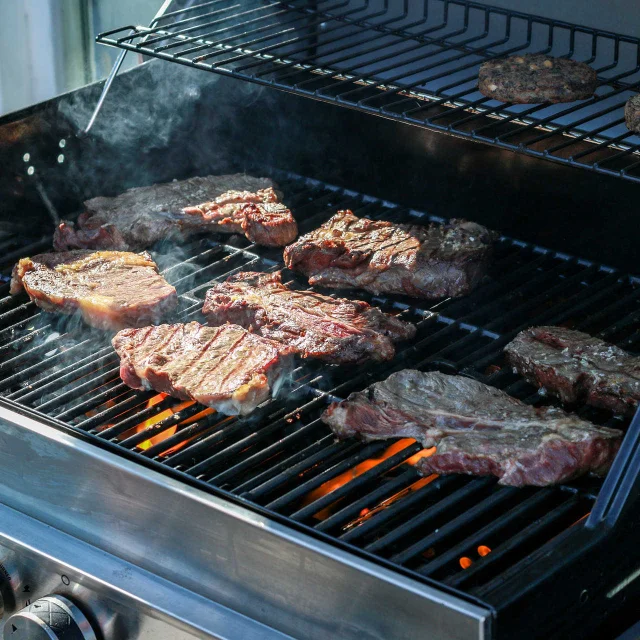 Viande au barbecue en été