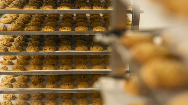 Maison Craquelin cookies on a pastry trolley