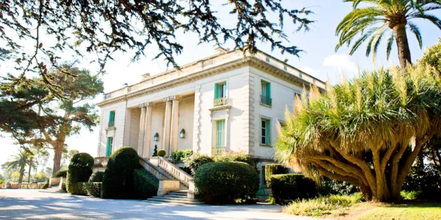 Fassade der Villa Eilenroc in Antibes, Alpes-Maritimes