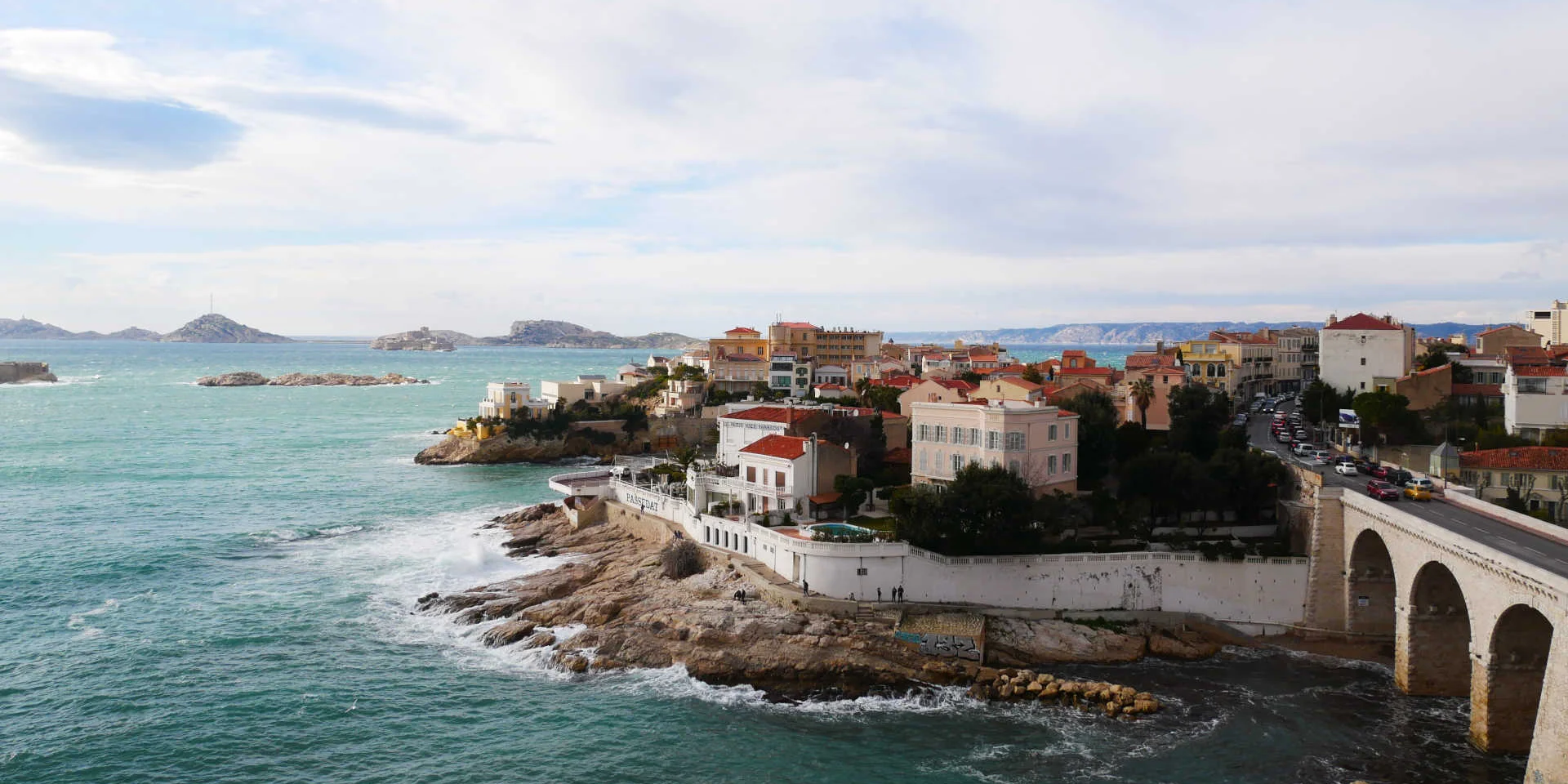 View from the fausse monnaie bridge at Malmousque, Marseille
