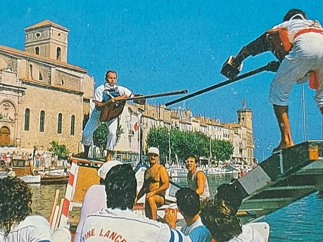 Scène de joutes provençales à l'Estaque