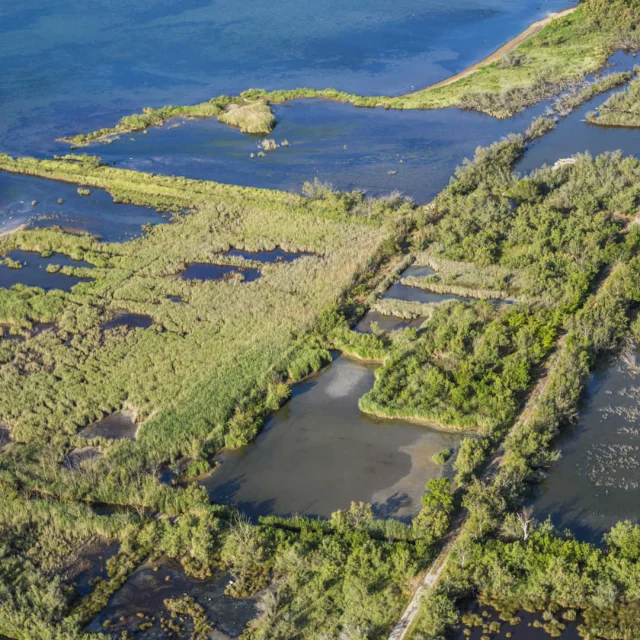 Vue aérienne de la Poudrerie royale de Saint-Chamas