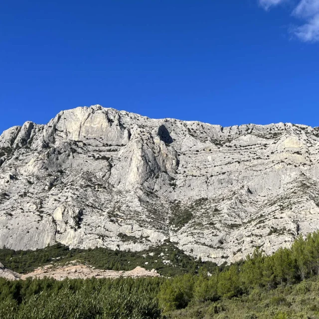 Vue sur la roche blanche de la Sainte-Victoire