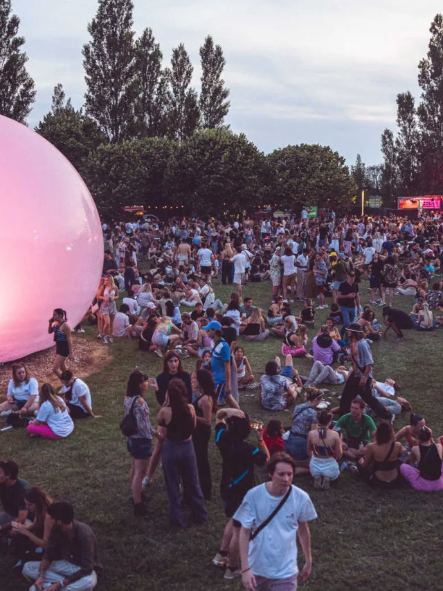 Festivaliers sur la pelouse à Marsatac
