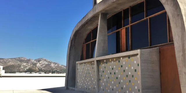 Le toit-terrasse de la Cité Radieuse à Marseille