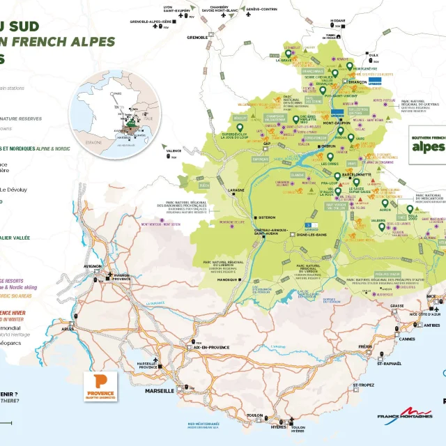 Map Southern French Alpes 202509