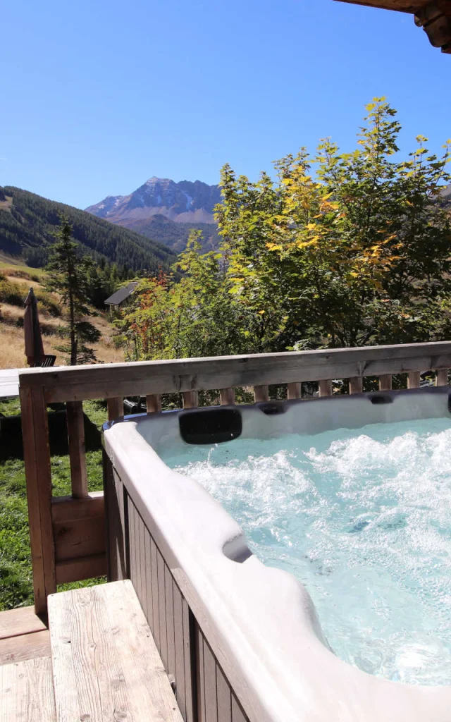 Vue Jacuzzi Chalets Hosszu Vars Montgenèvre Alpes
