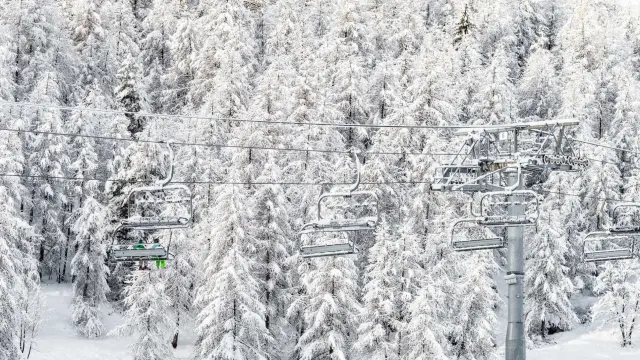La station d'Auron sous la neige