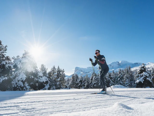 Cross-country skiing at the Superdévoluy Nordic ski area