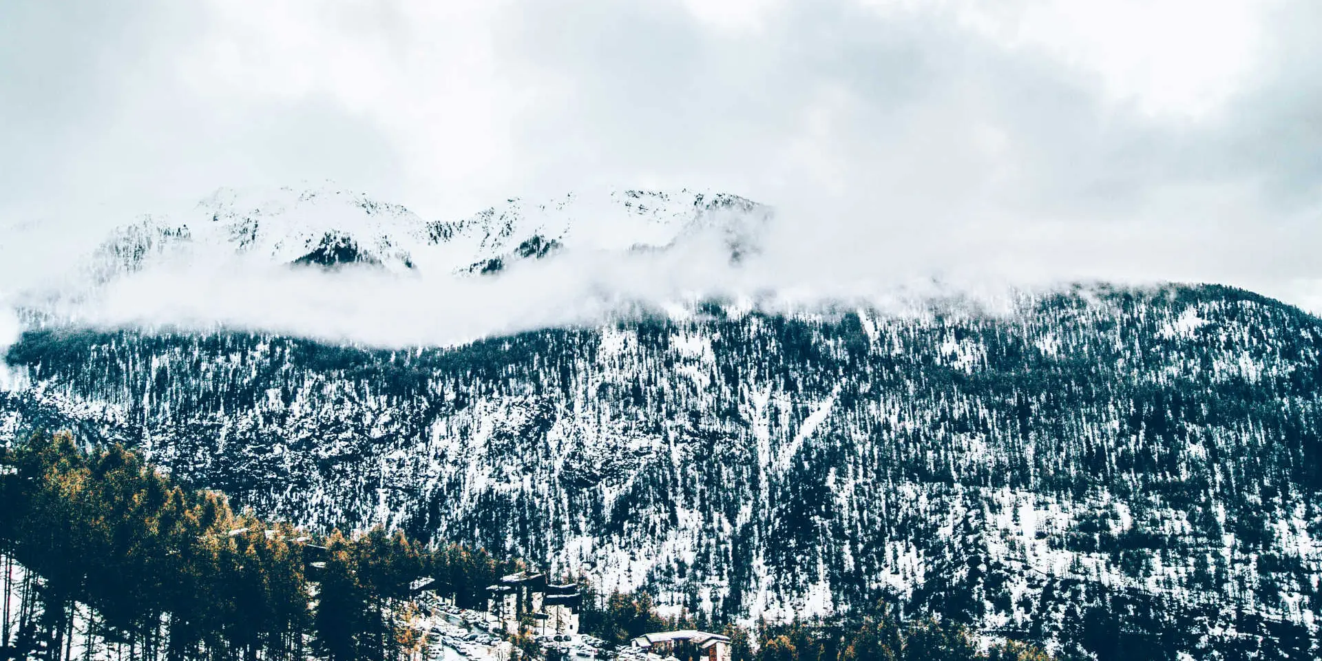 Les Orres par mauvais temps
