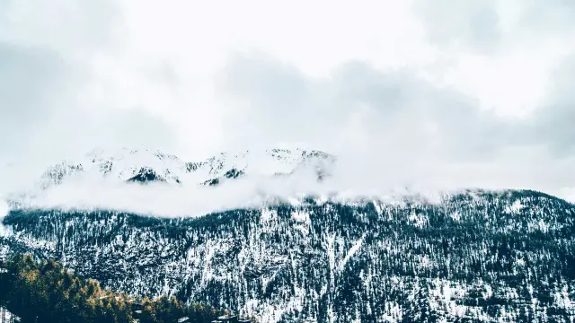 Les Orres in bad weather