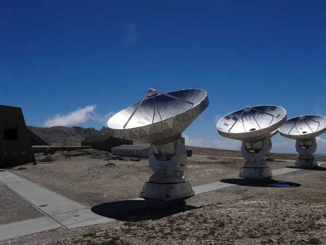 The Pic de Bure and its parabolic antennas