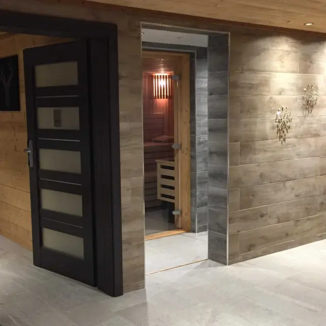 Le sauna du Spa Eskimo de l'Hôtel Chalet Marano