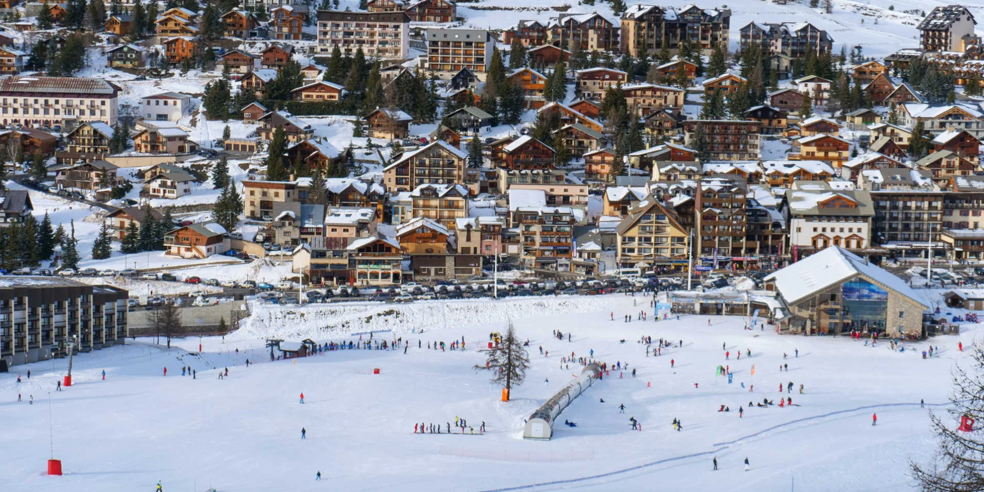 La station de Montgenèvre sous la neige