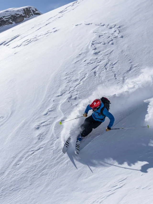 Ski re rando dans la vallée de la Blanche par beau temps