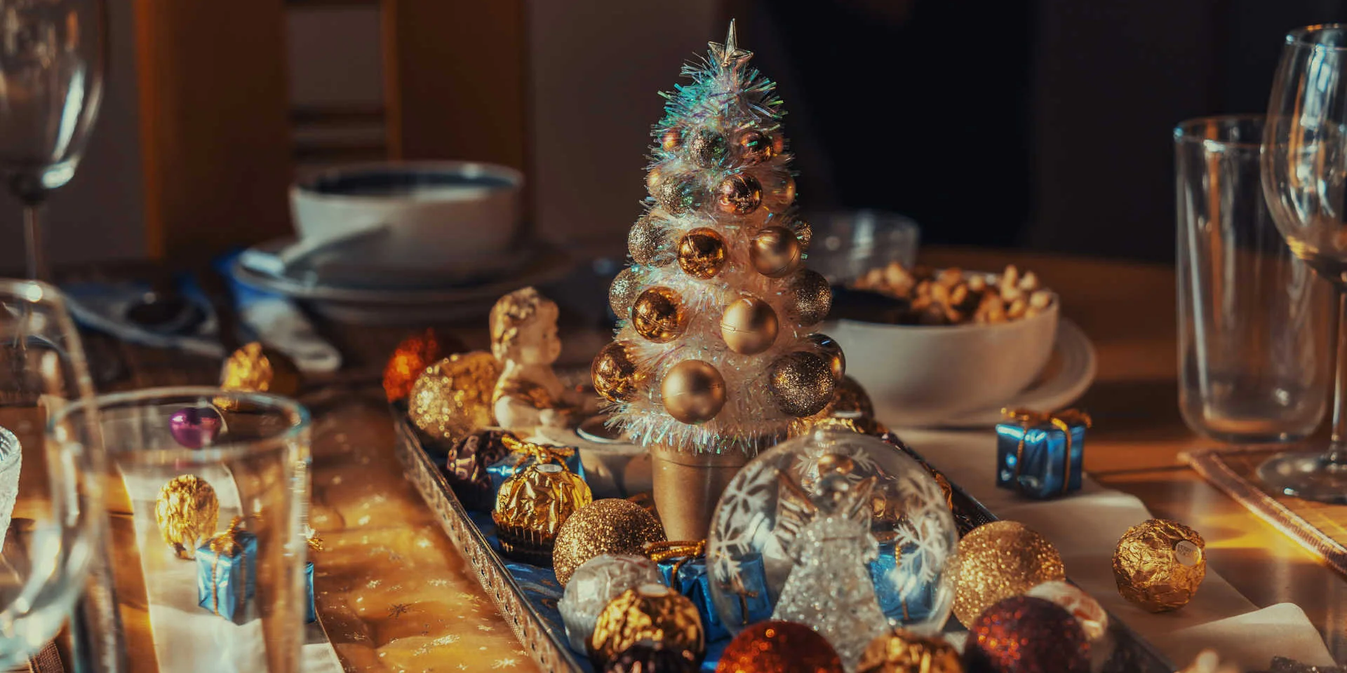 Une table décorée pour Noël