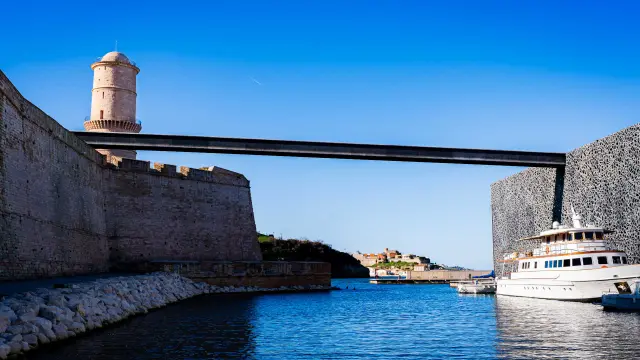 La passerelle du Mucem et du fort Saint-Jean à Marseille